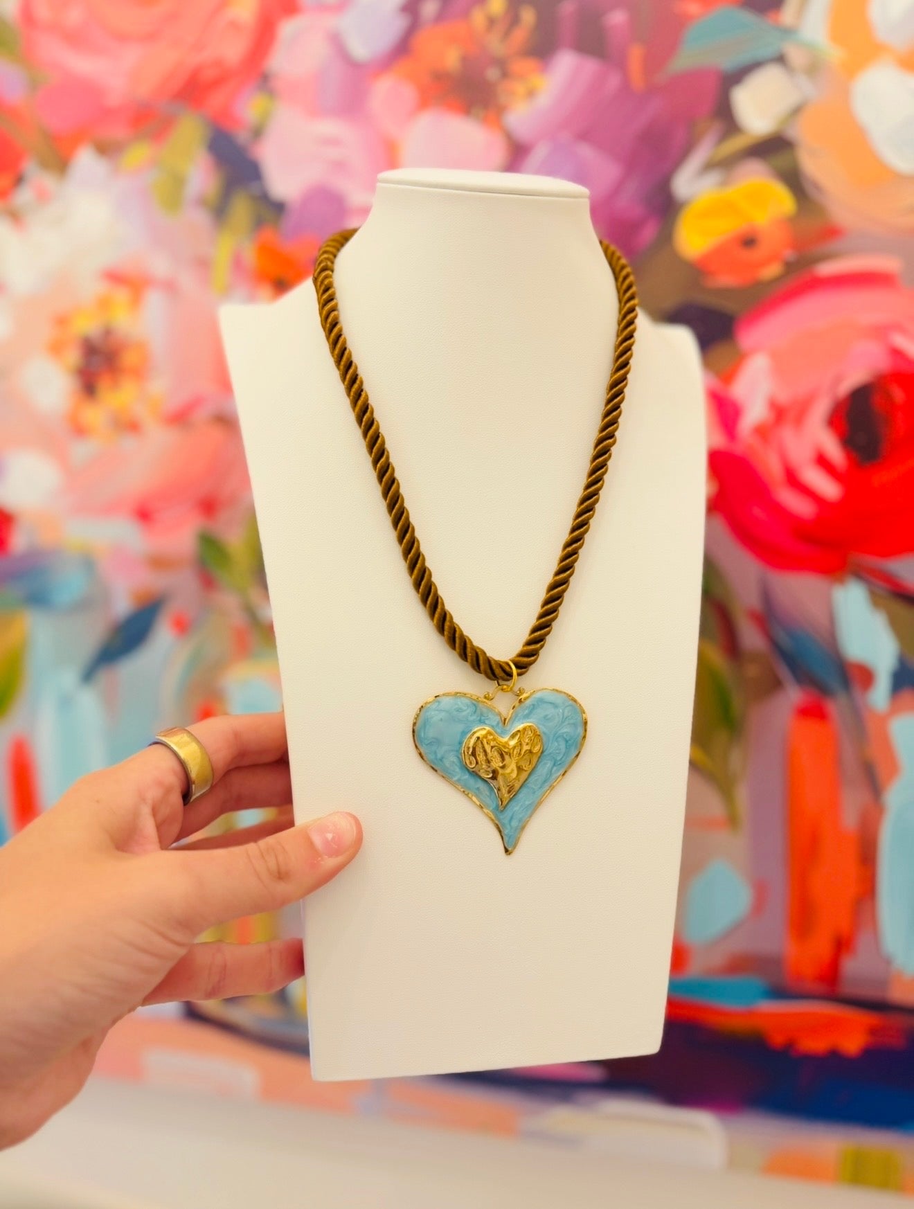 HD/ The Heart Rope Necklace/ Brown