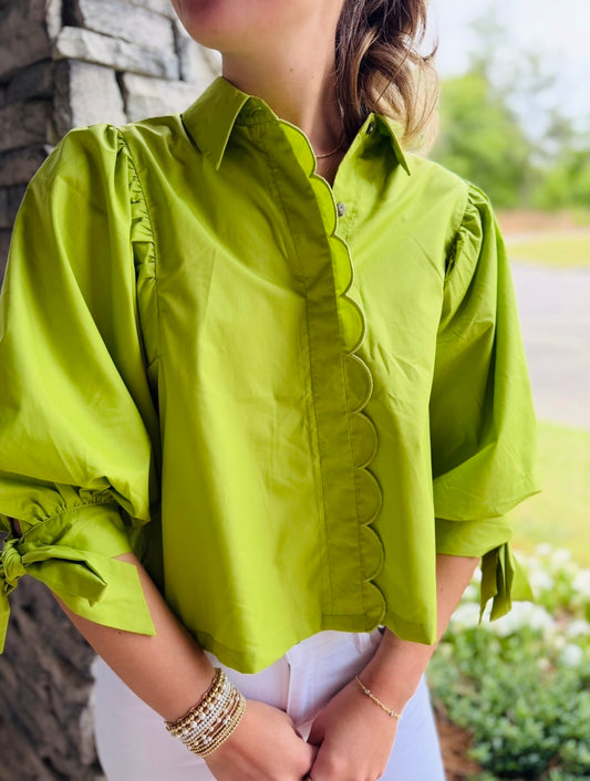 The Stacie Scalloped Top