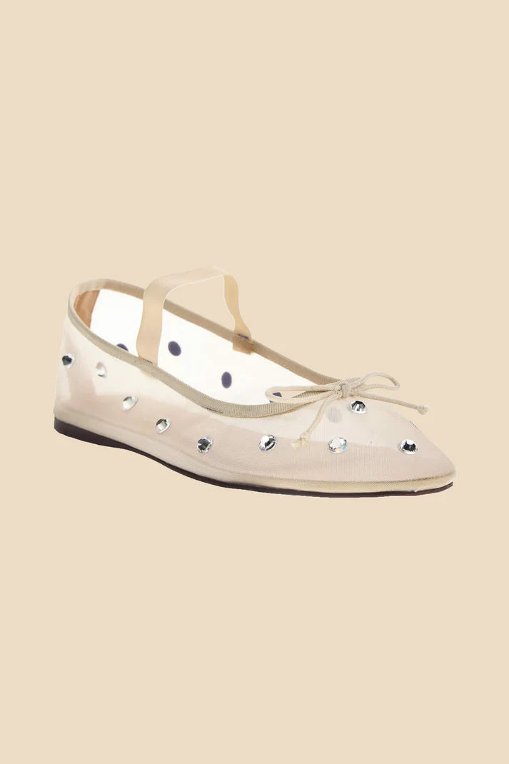 The Adette Stone Mesh Flat