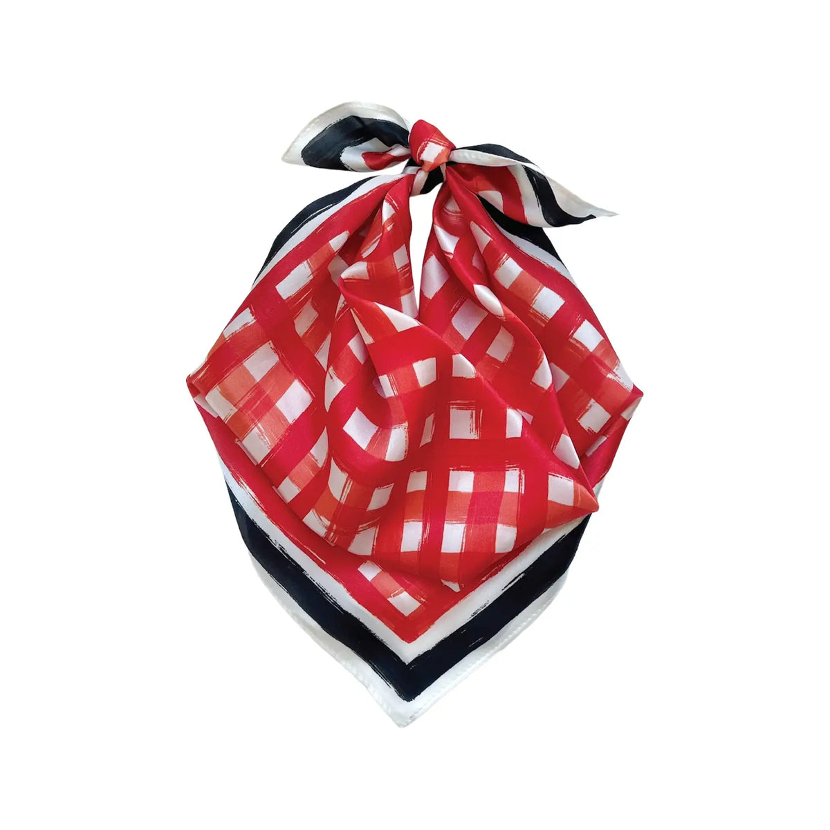 The Tailgate Check Scarf/ Red + Black