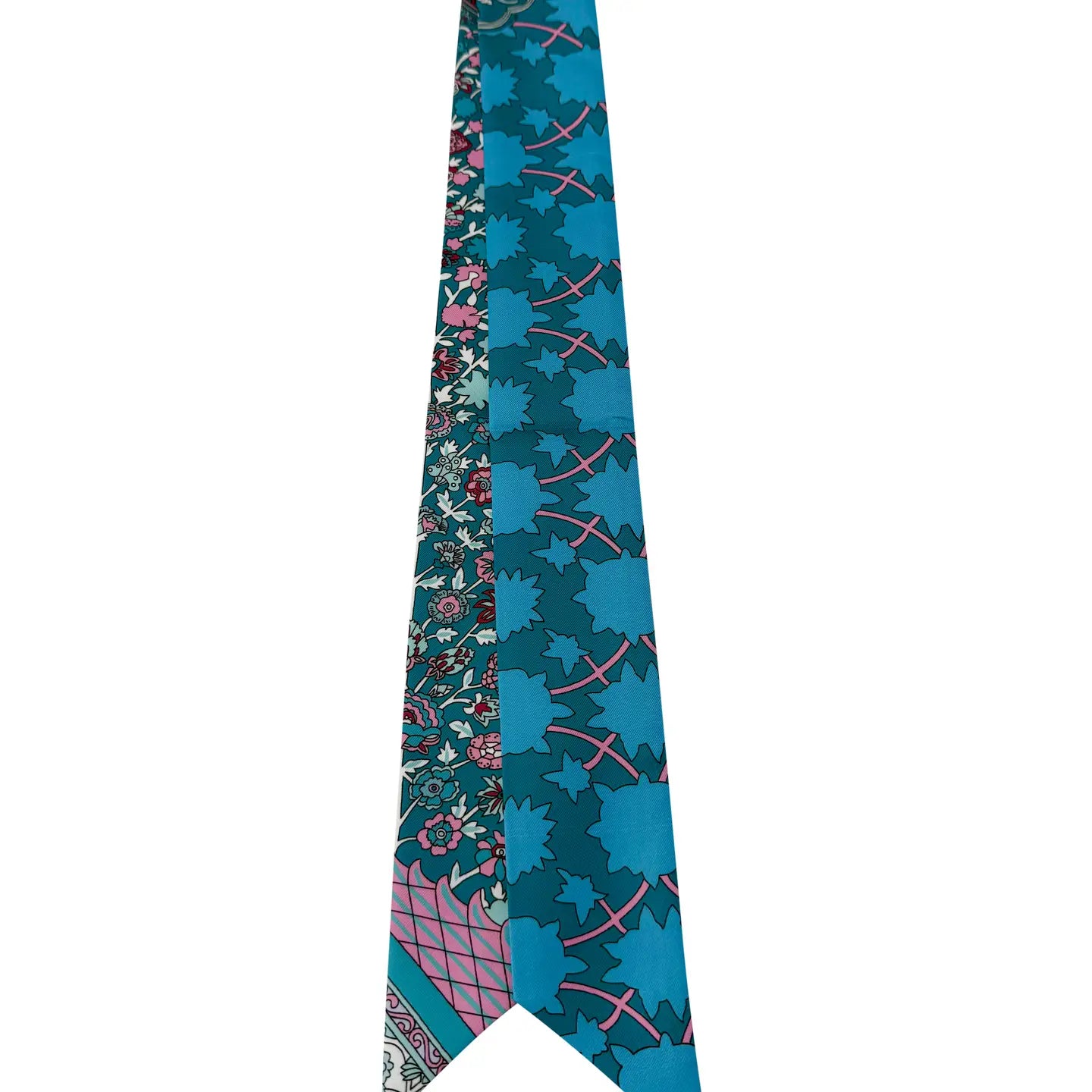 The Knotted Teal and Pink Scarf