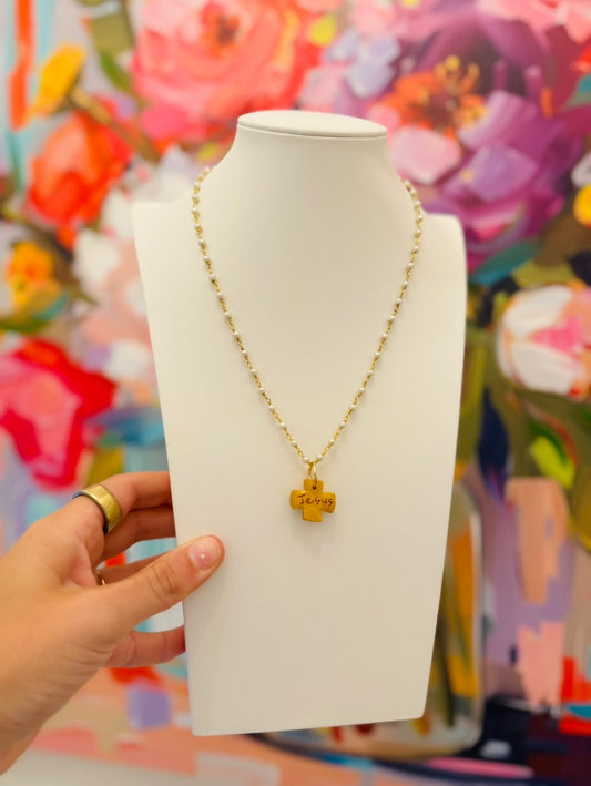 Hidden Truth Jewelry/ The Pearl Chain Necklace + Julia Cross