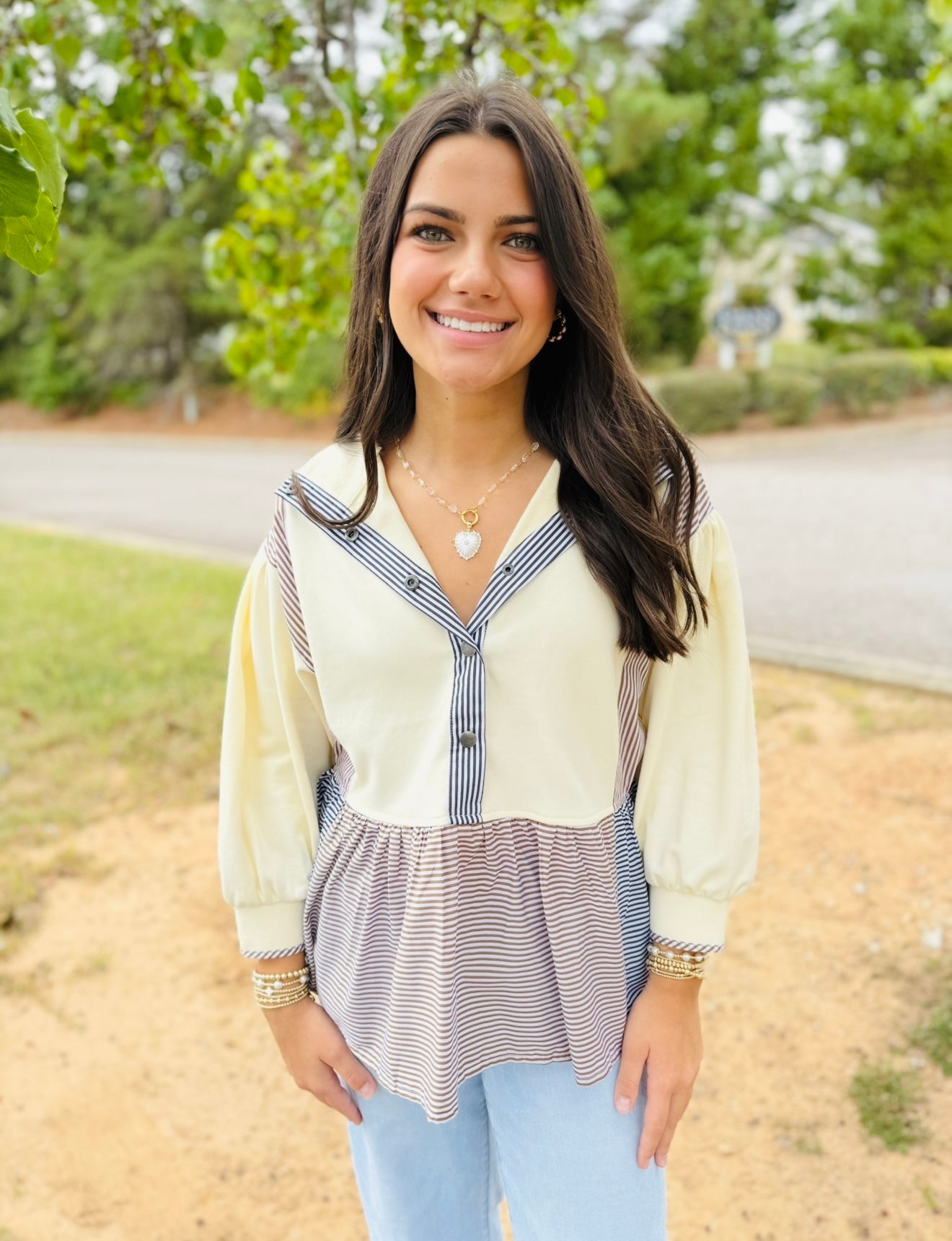 The Harlow Half Snap Top