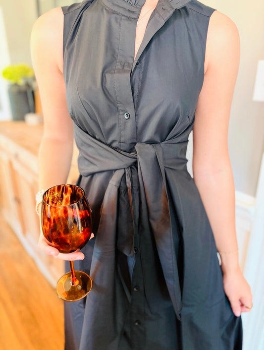 Jade/ The Back Wrap Maxi/ Black