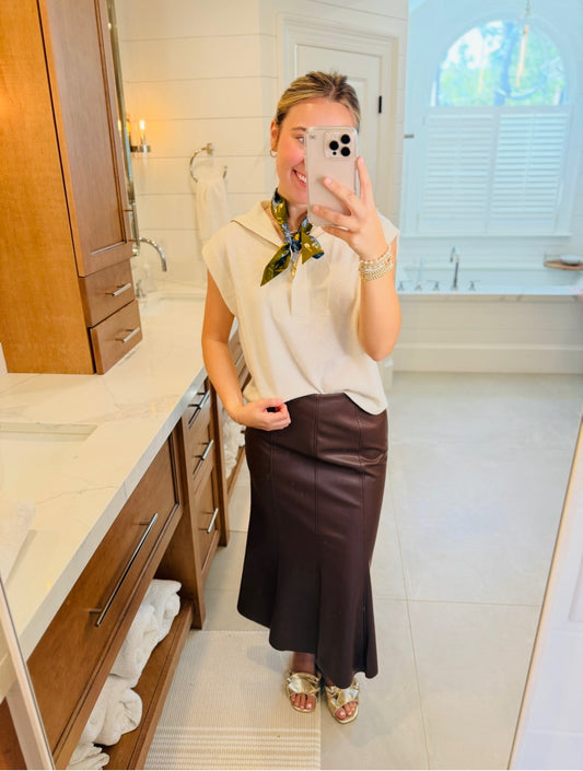 Emily McCarthy/ Poppy Pullover Vest/ Eggnog