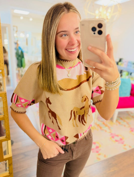 The Hallie Horse Sweater