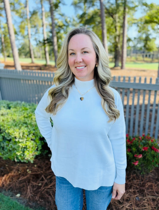 The Mela Mock Neck Sweater