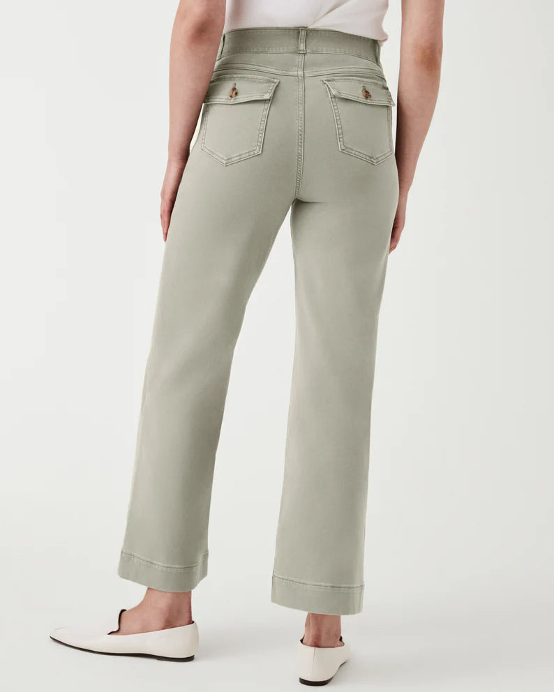 SPANX/ Stretch Twill Cropped Wide Leg