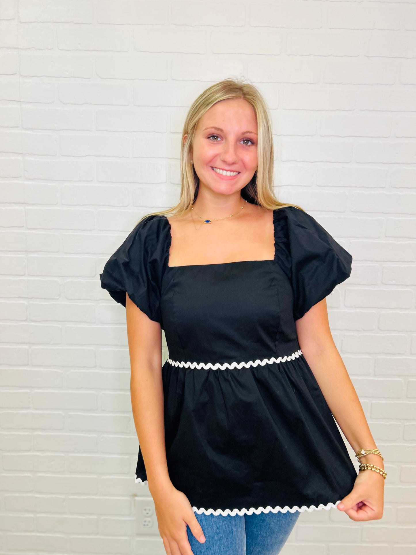 The Gia Poplin Top/ FINAL SALE