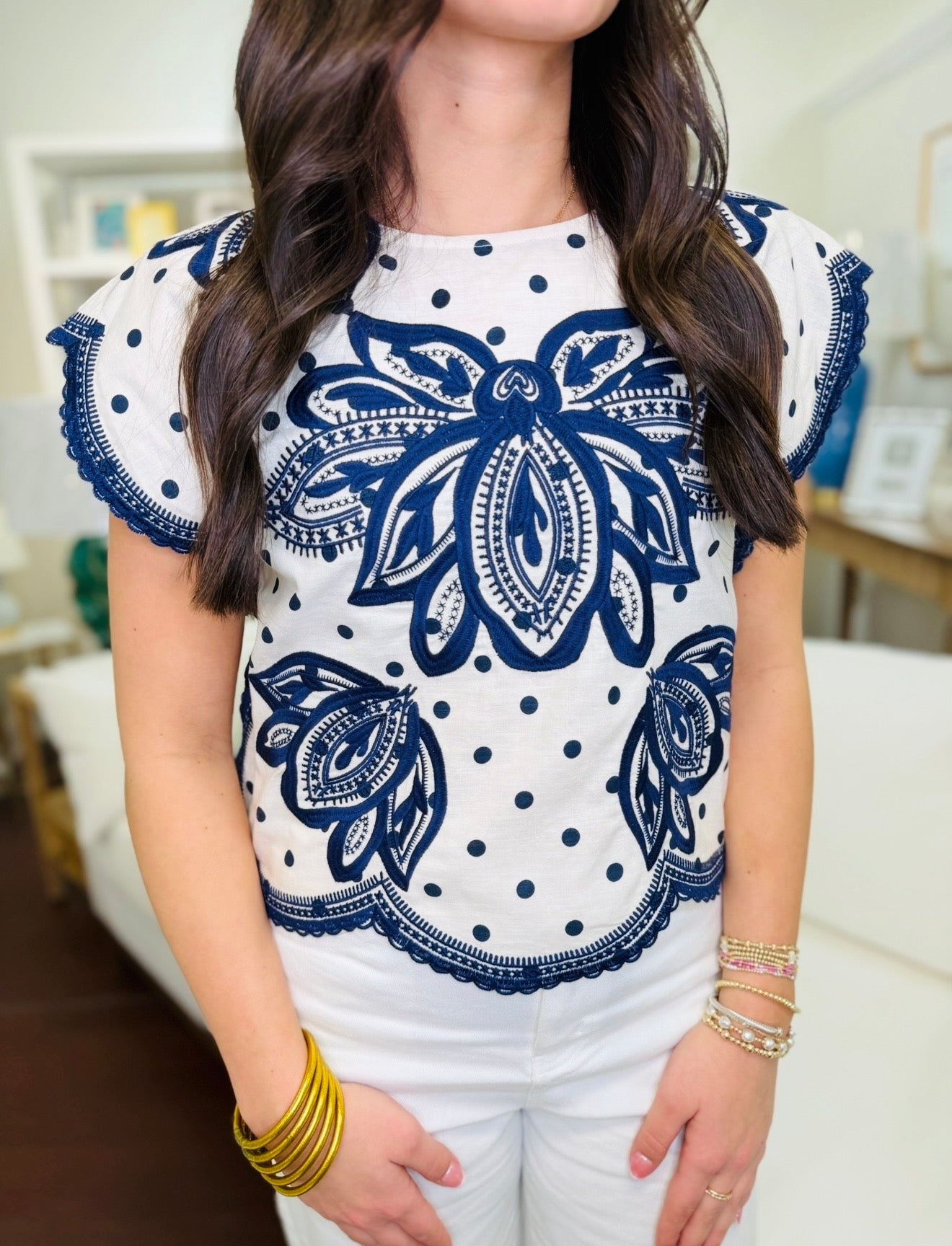 The Ella Embroidered Top