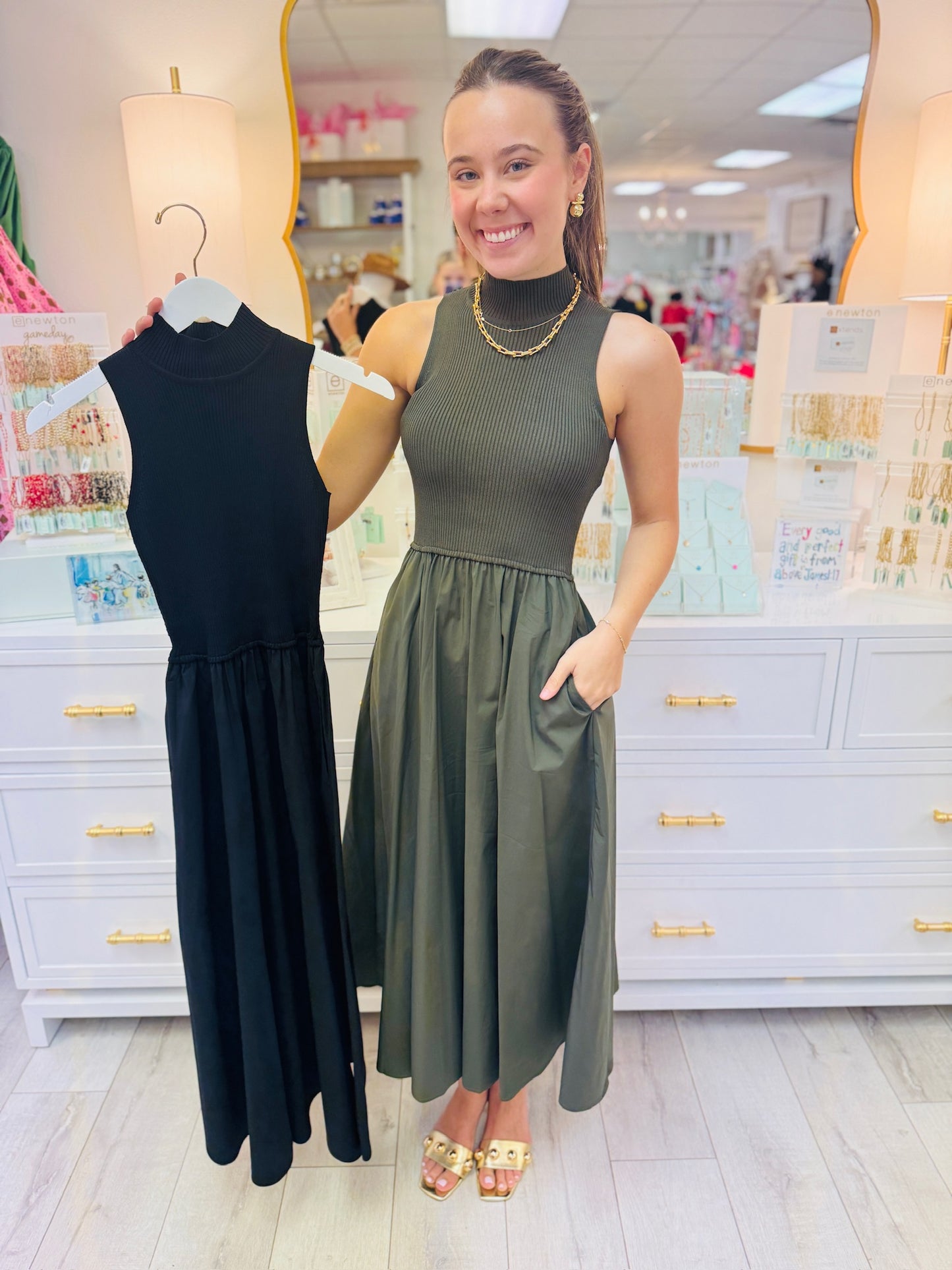 The Mosley Mock Neck Dress