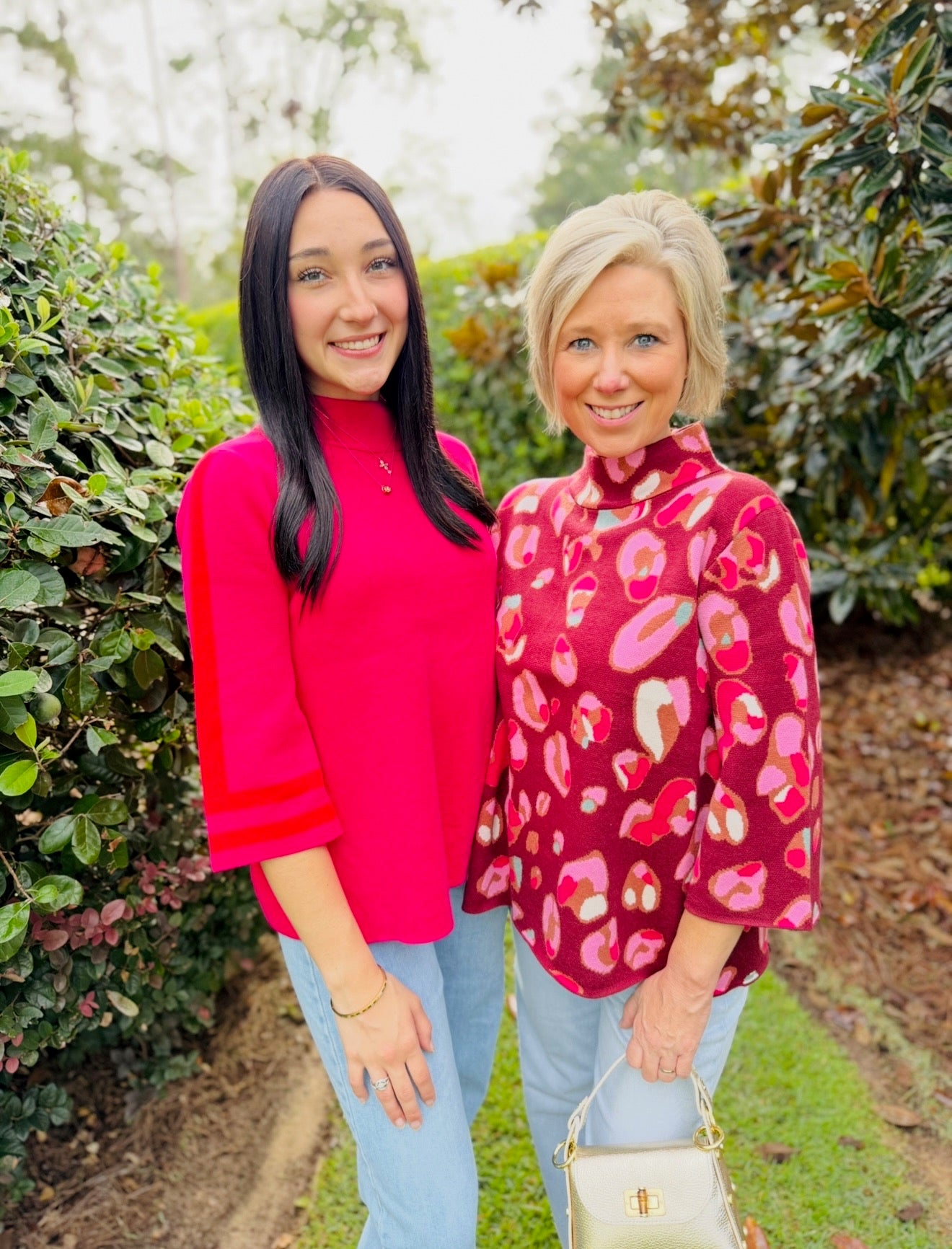 The Sarla Striped Mock Sweater