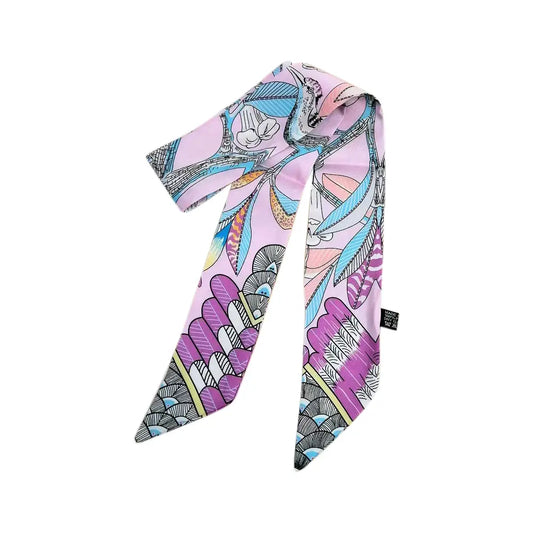 The Knotted Lilac Floral Print Scarf
