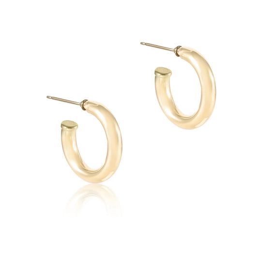 ENewton/ Round Gold 1” Post Hoop-4mm-Smooth