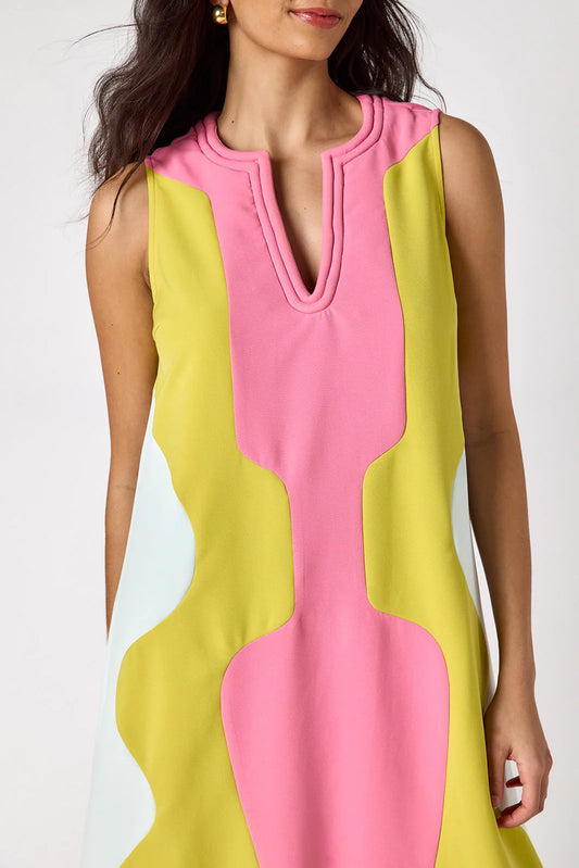 CROSBY/ The Schaeffer Dress/ Garden Colorblock