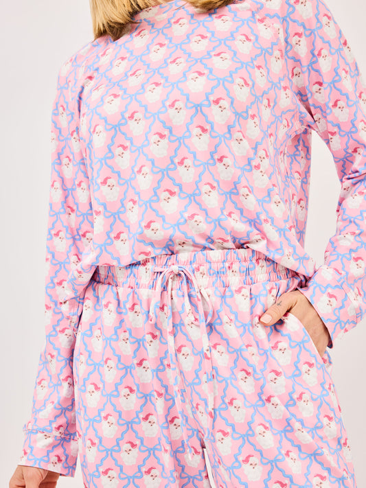 MS/ Annie Pajama Set/ Santa Baby Bows