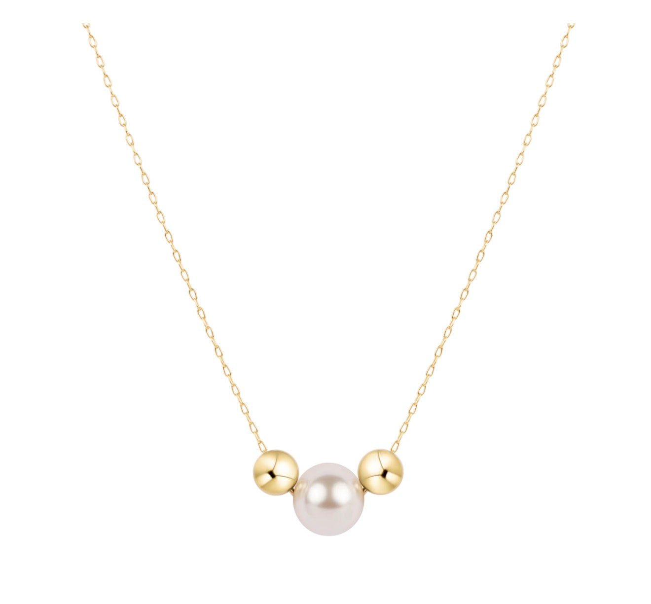 ENewton/ 16” Necklace Gold-Purpose Pearl