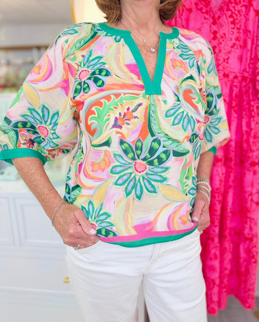 Joy + Joy/ The Pallie Patchwork Garden Top