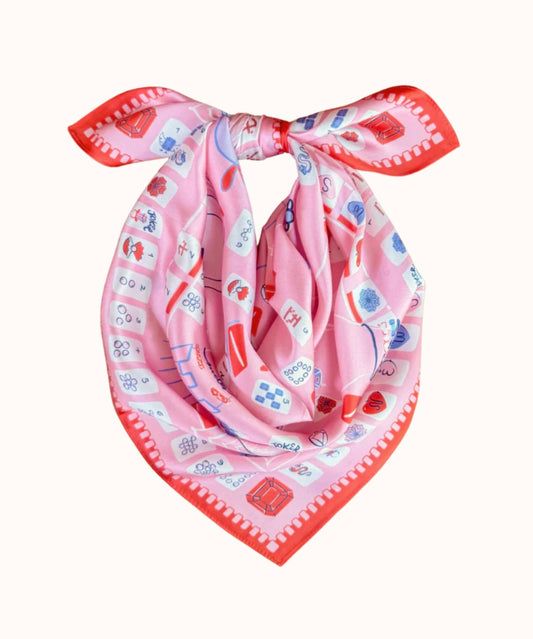 The Mahjong Silk Scarf