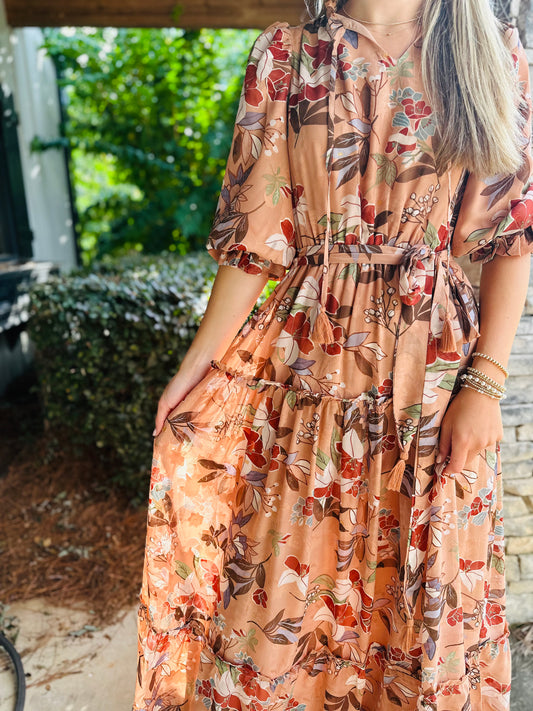 The Riggs Ruffle Midi Dress/ FINAL SALE