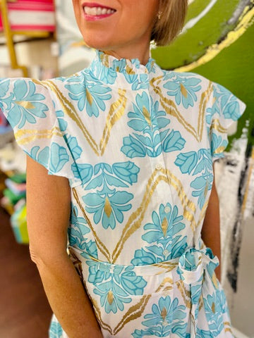 Jude Connally/ The Mirabella Dress/ Light Aqua