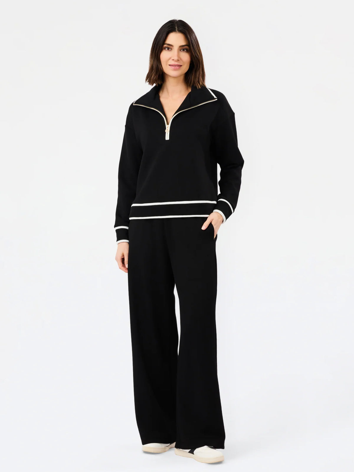 MS/ The Mabel Half Zip/ Black