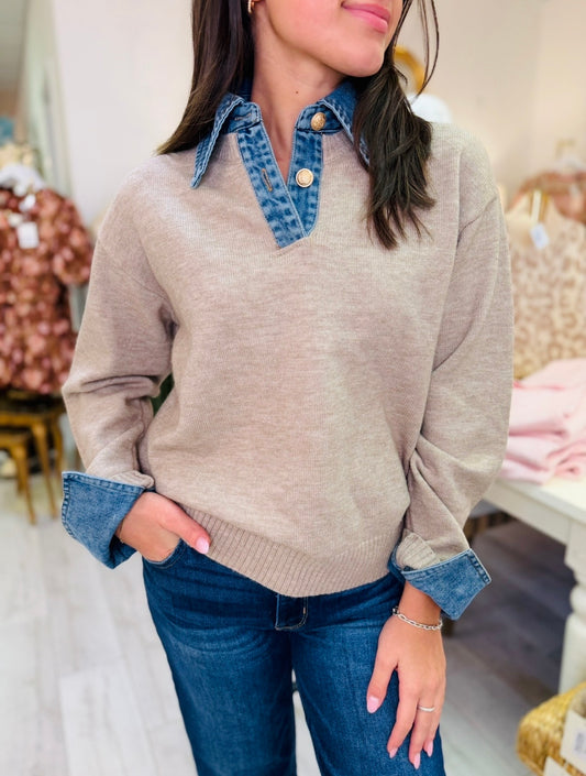 Karlie/ The Darlin' Denim Novelty Sweater