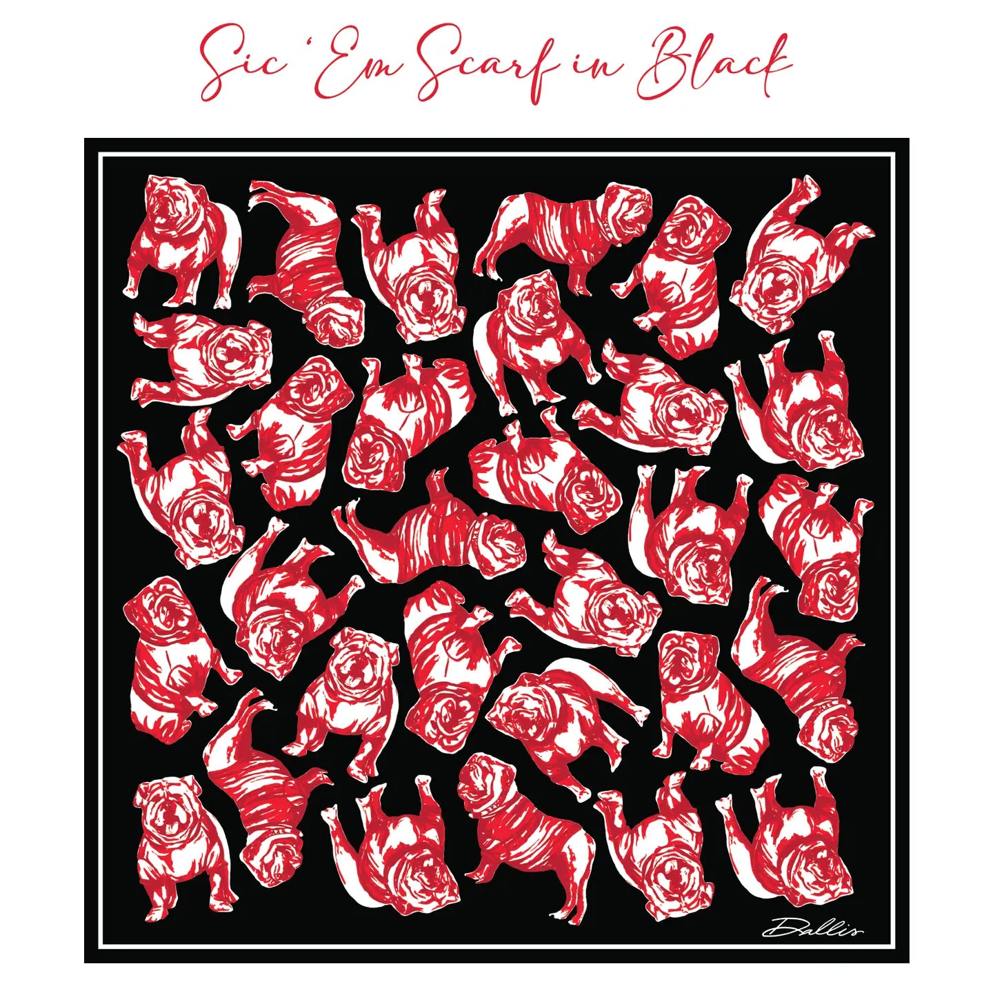 The Sic 'Em Gameday Scarf/ Black