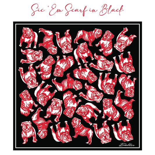 The Sic 'Em Gameday Scarf/ Black