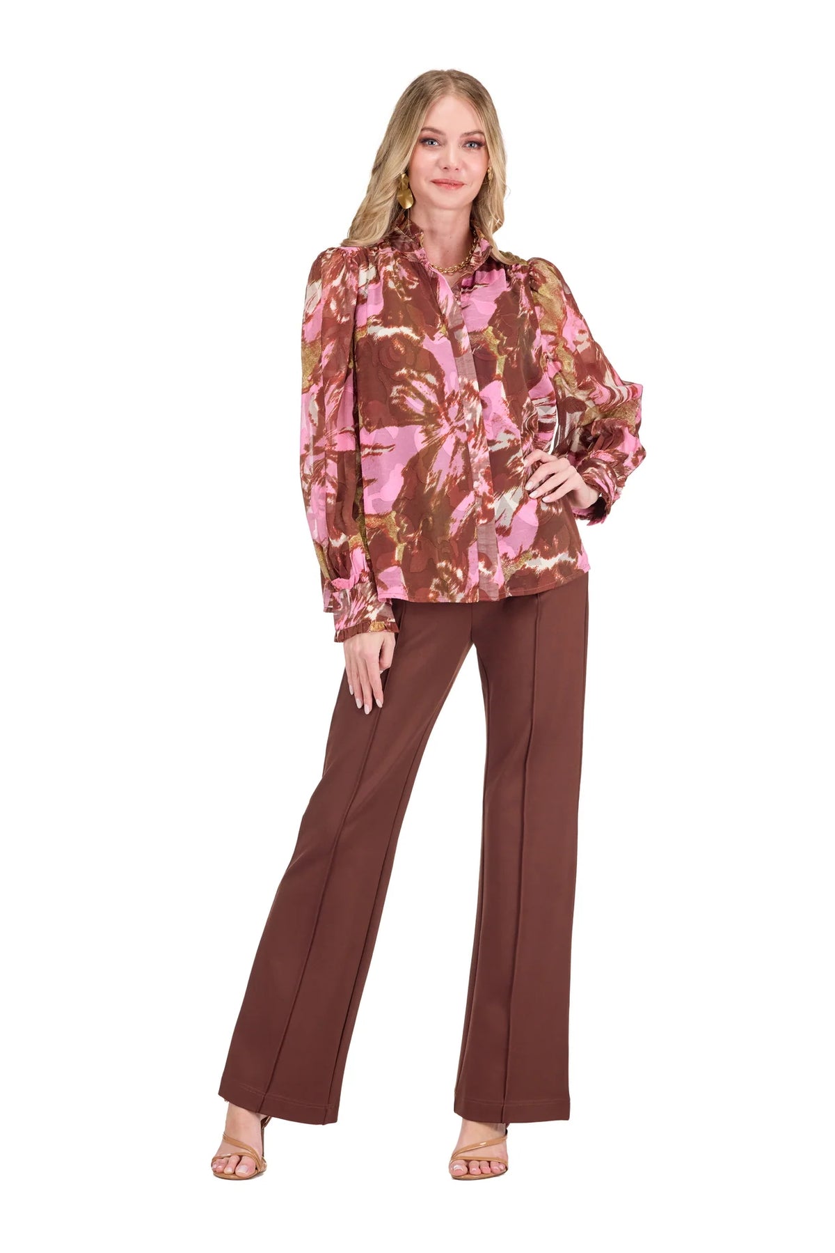 Jade/ The Jessica Blouse/ Molten Blush