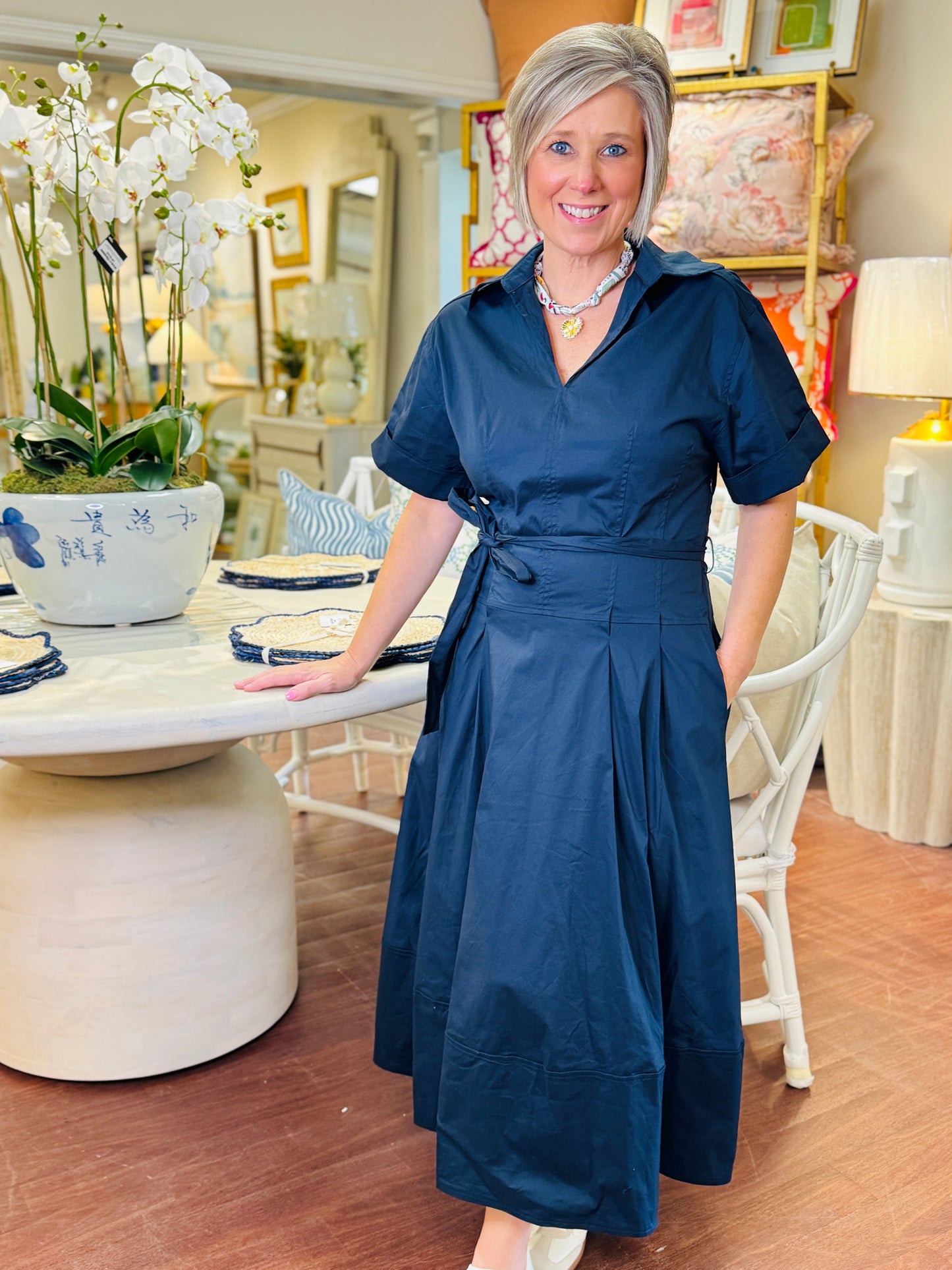 The Celeste Collared Midi