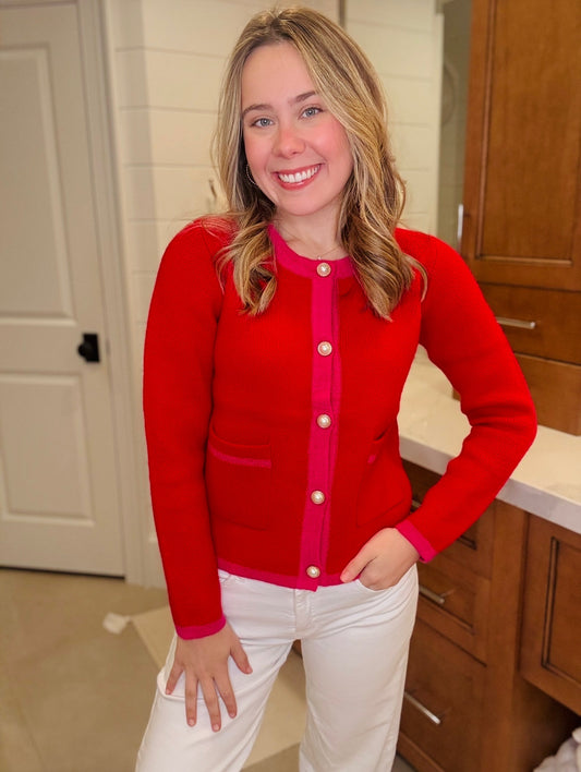 The Caliope Colorblock Cardigan