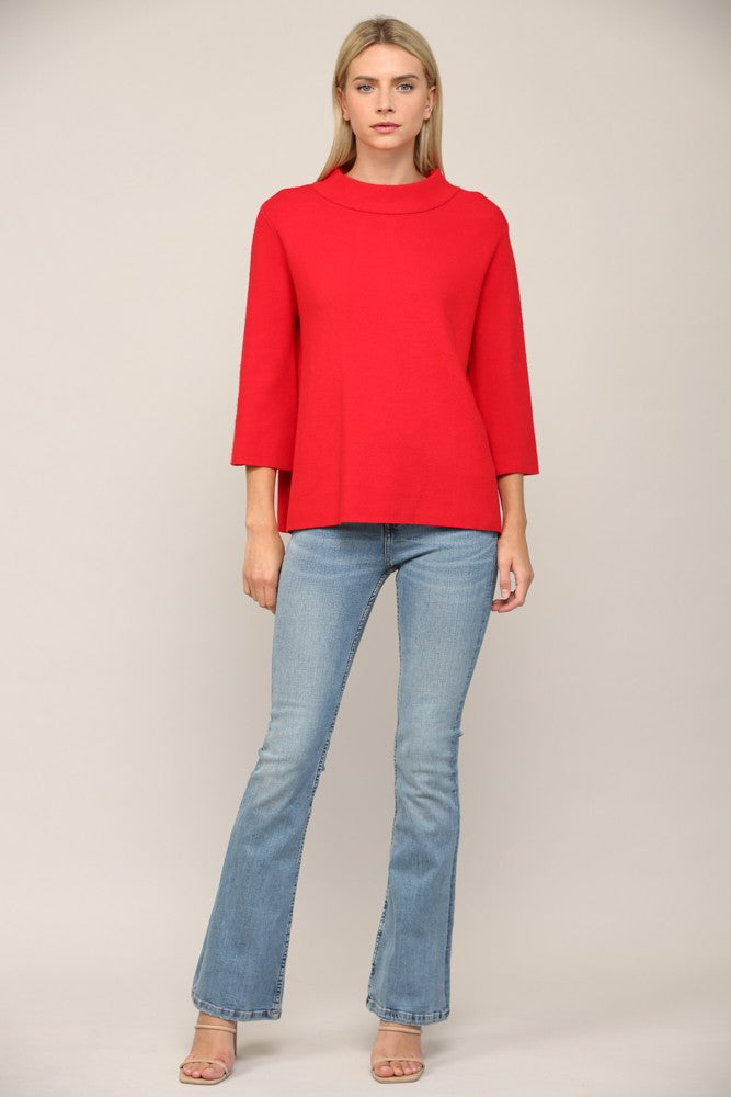 The Meredith Mock Neck Sweater