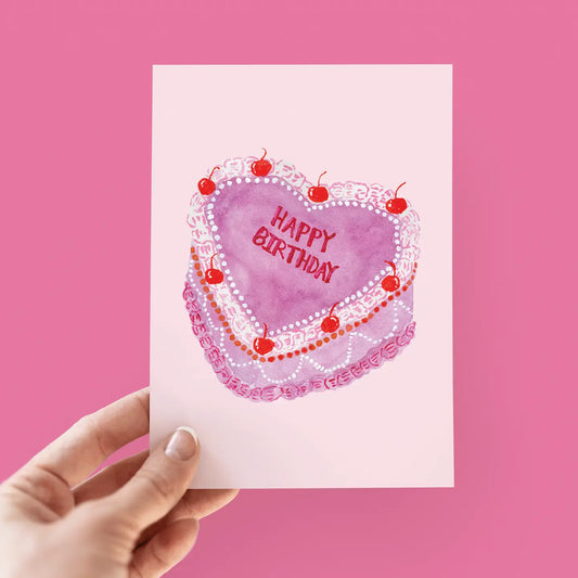 I Heart Birthdays Cake Greeting Card