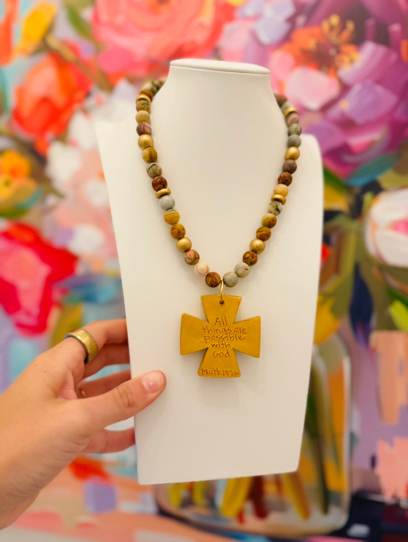 Hidden Truth Jewelry/ The Jasper Necklace + Anna Cross
