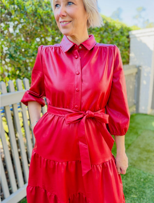 The Livvie Leather Dress