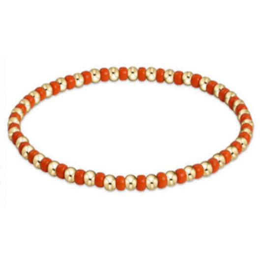 ENewton/ Gameday Hope Grateful 3mm Bead Bracelet/ Bright Red