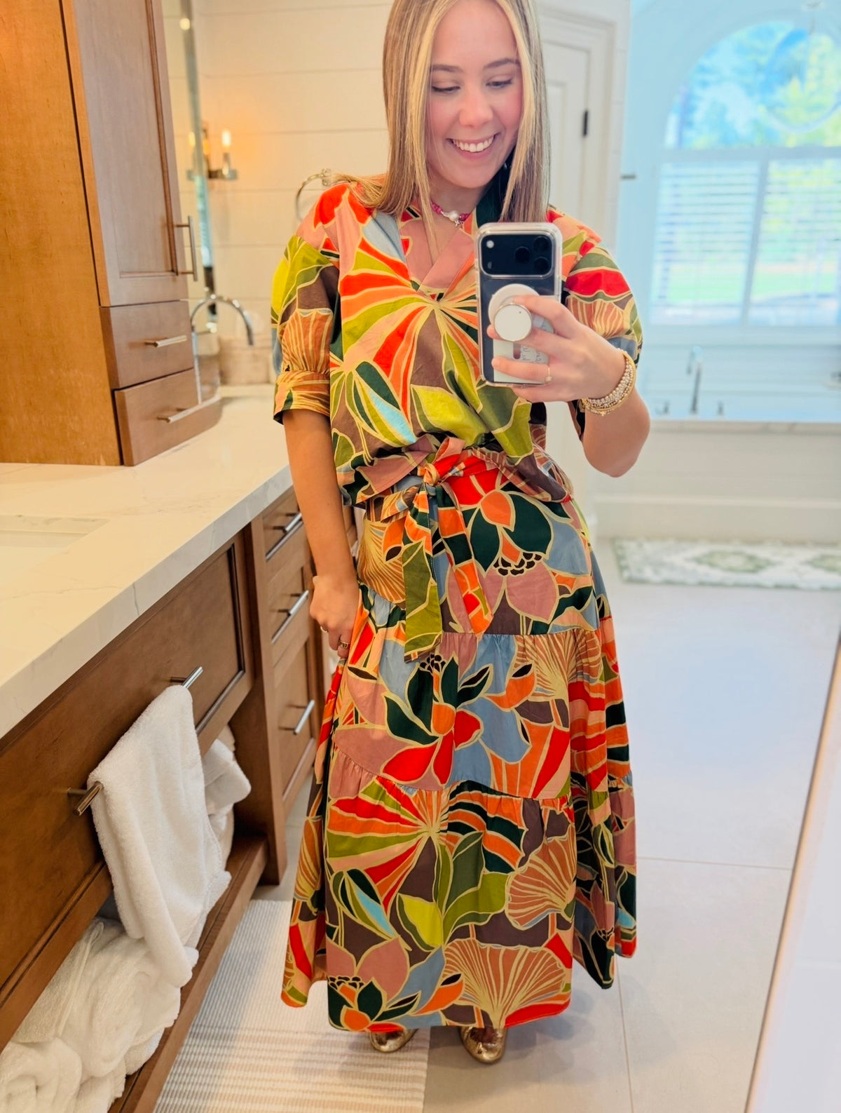 Karlie/ The Fala Floral Tie Maxi Skirt