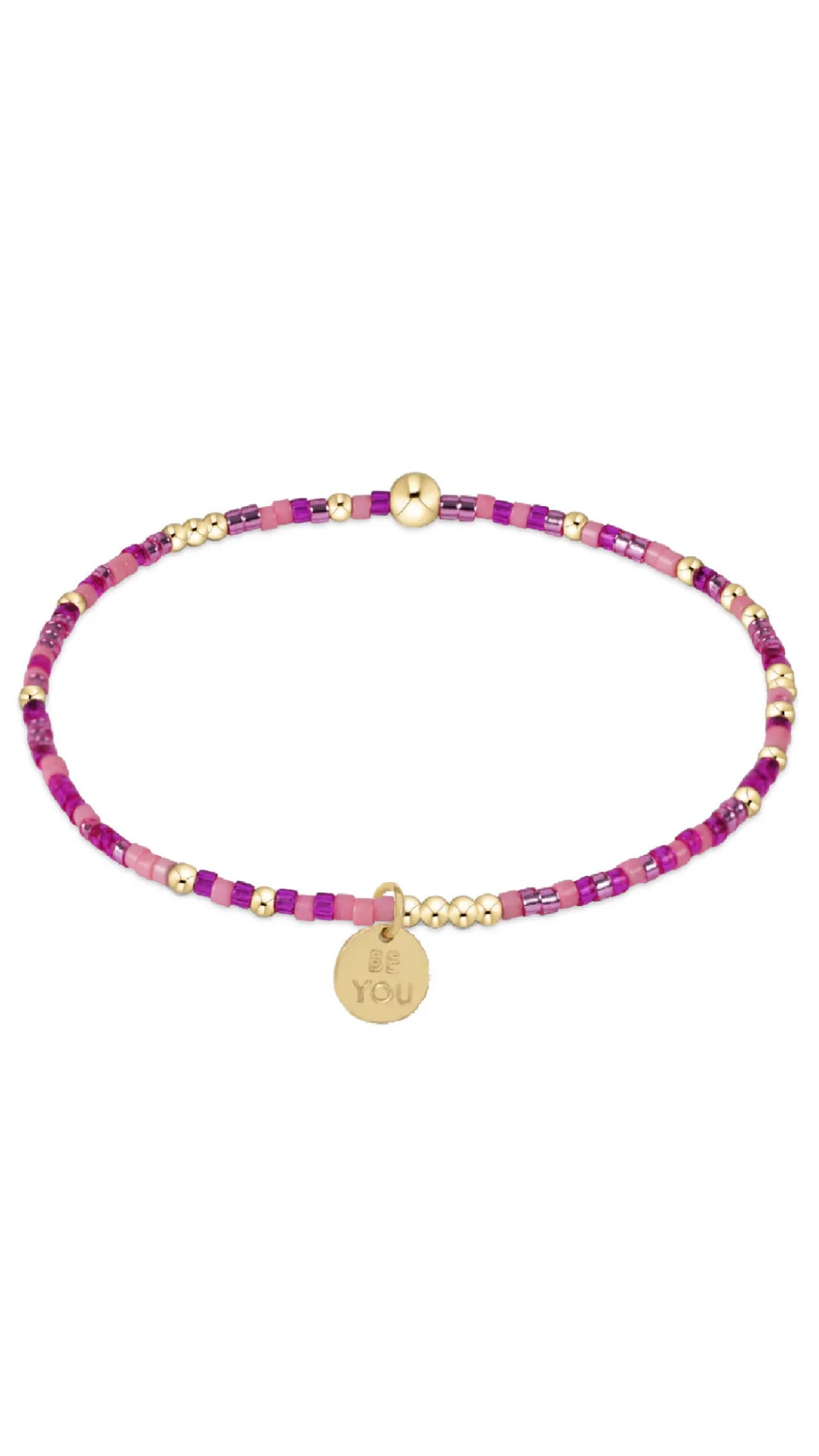 EGirl/ Hope Unwritten Bracelet-Back To The Fuchsia-Be You Small Gold Disc
