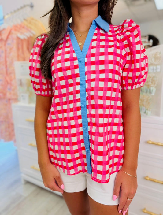 The Gem Gingham Top