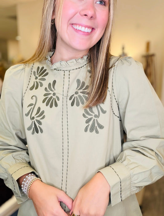 The Ellie Mae Embroidered Top