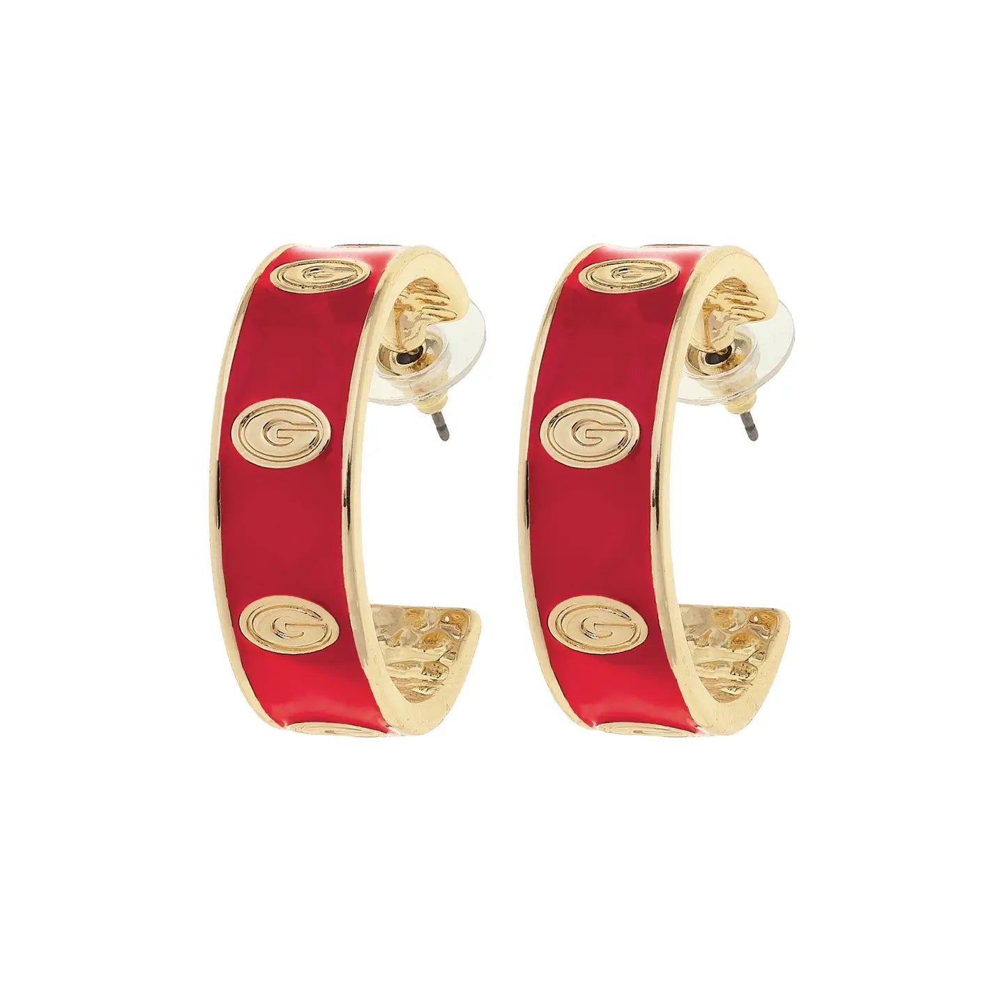 The GA Bulldogs Logo Hoop Earring