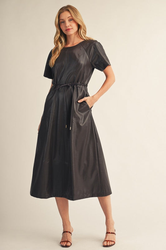 The Lainey Leather Dress
