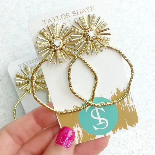 The Opal Sunburst Hoops