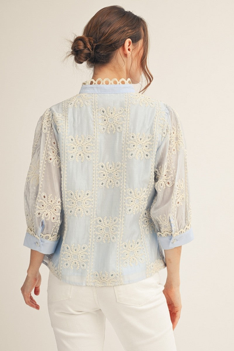 The Elle Embroidered Top