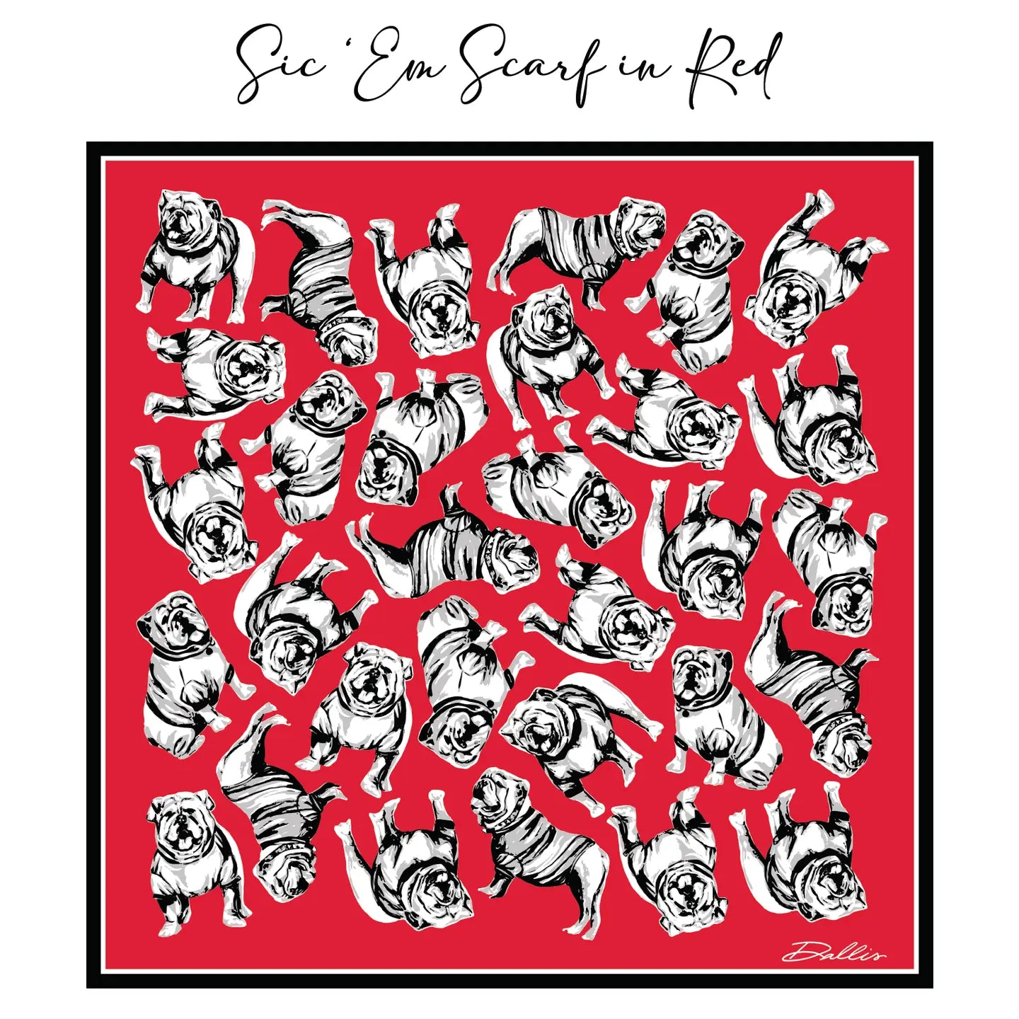 The Sic 'Em Gameday Scarf/ Red