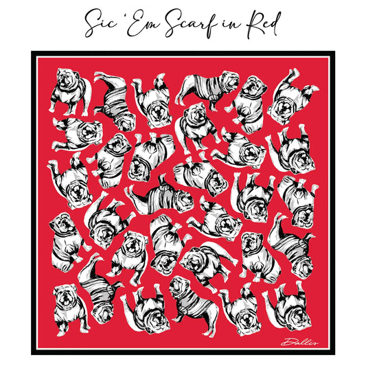 The Sic 'Em Gameday Scarf/ Red