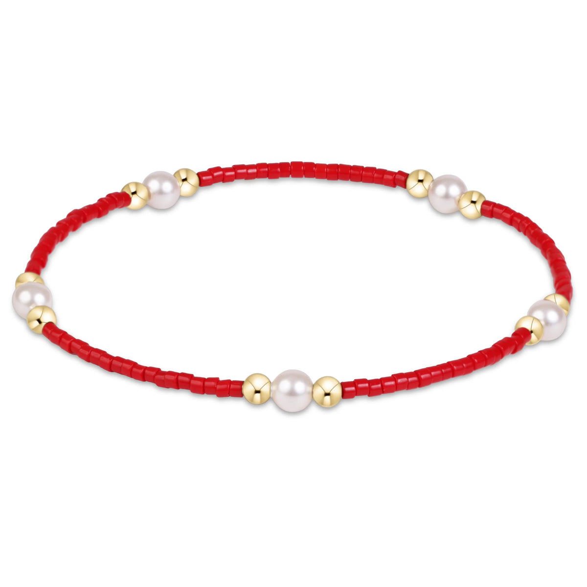 ENewton/ Gameday Hope Purpose Pearl Bracelet-Red