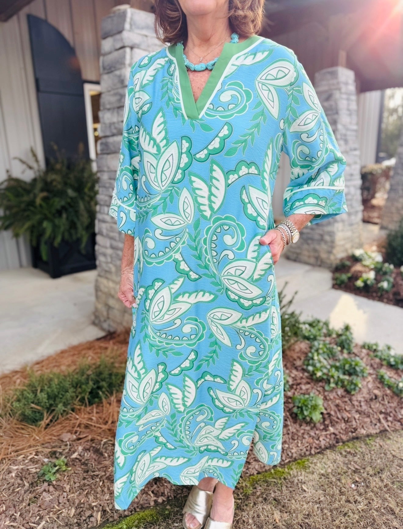 Jade/ The Tiffie Trimmed Maxi