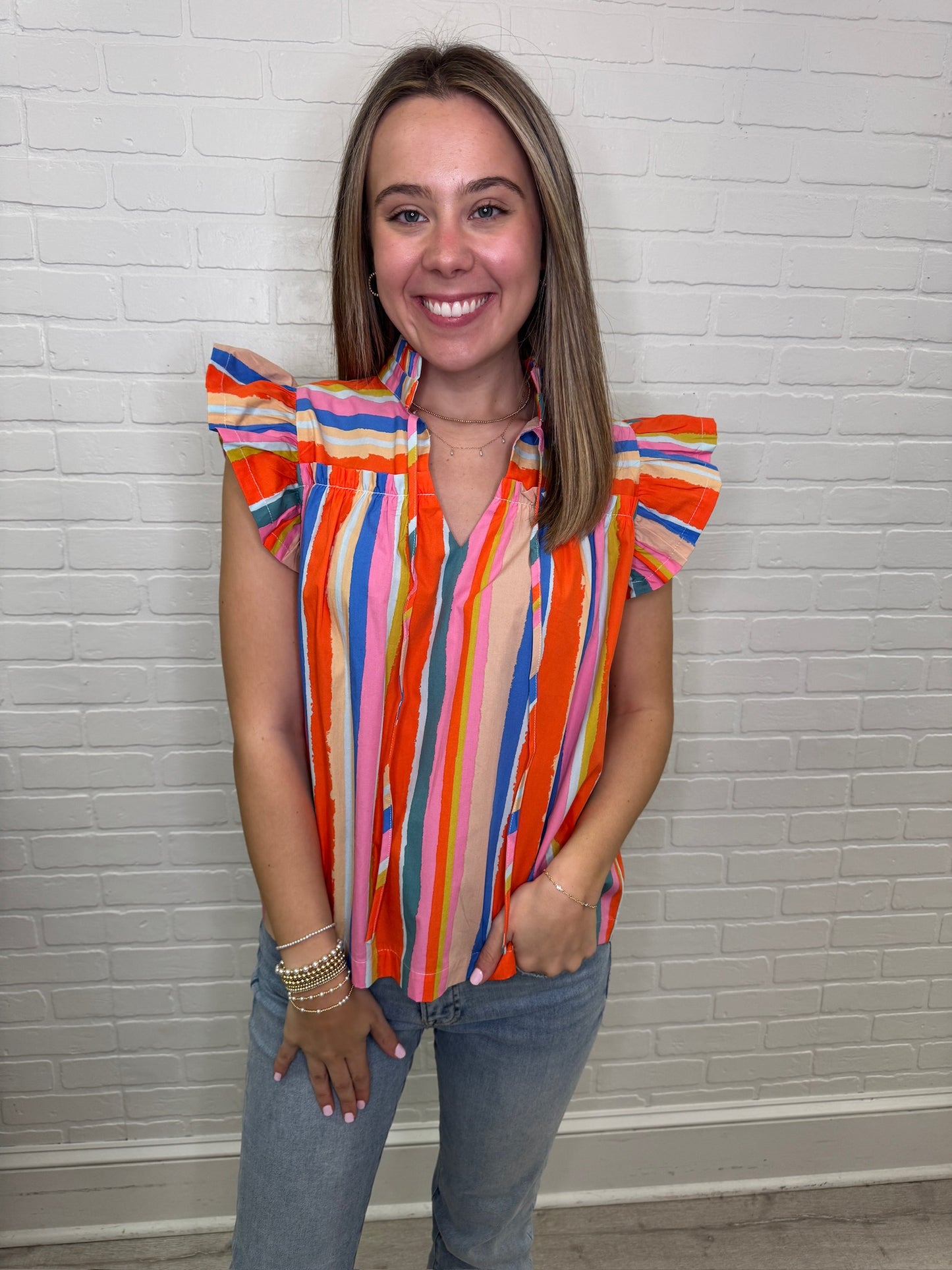The Sonnie Striped Top/ FINAL SALE